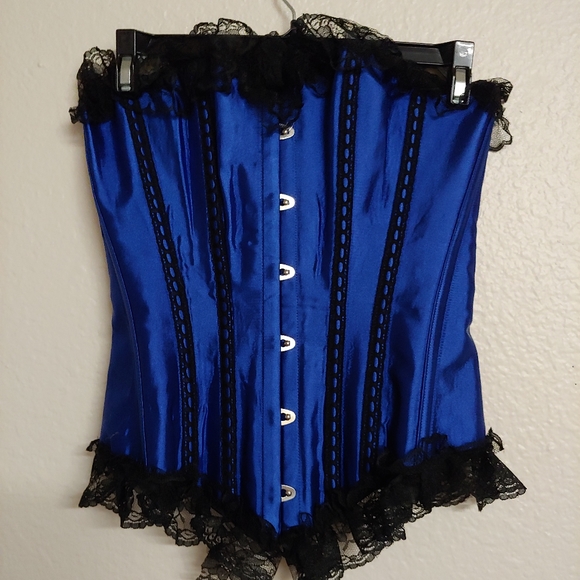 Bonitaz Other - Bonitaz Sexy Blue with Black Lace Corset